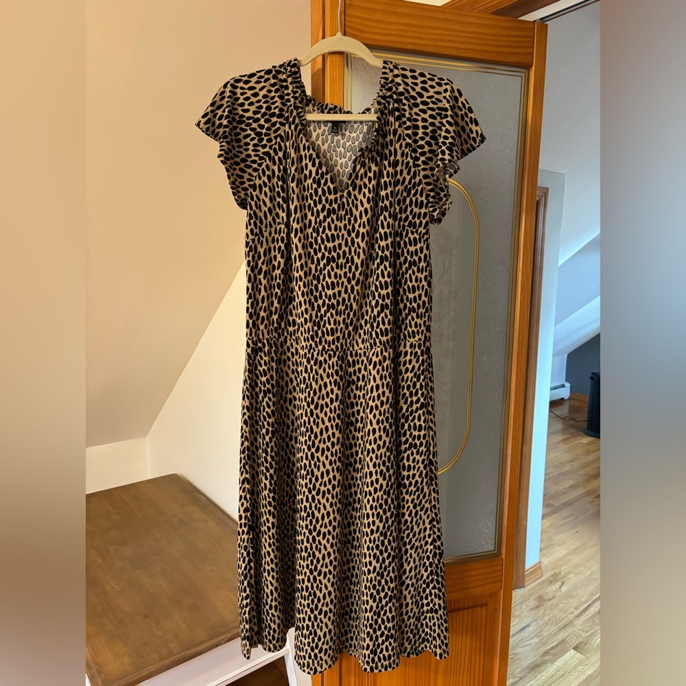 Talbots leopard print dress, XL